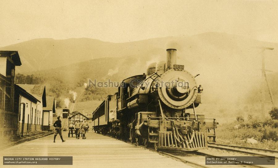 Postcard: Base Station, Mt. Washington Railroad